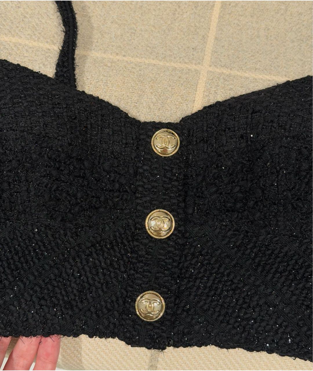 CHANEL Черный твидовый корсет, фото 5