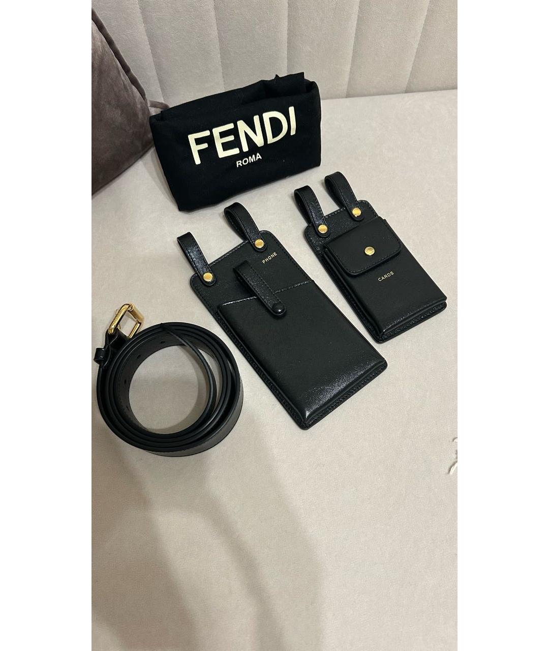 FENDI Черный ремень, фото 2