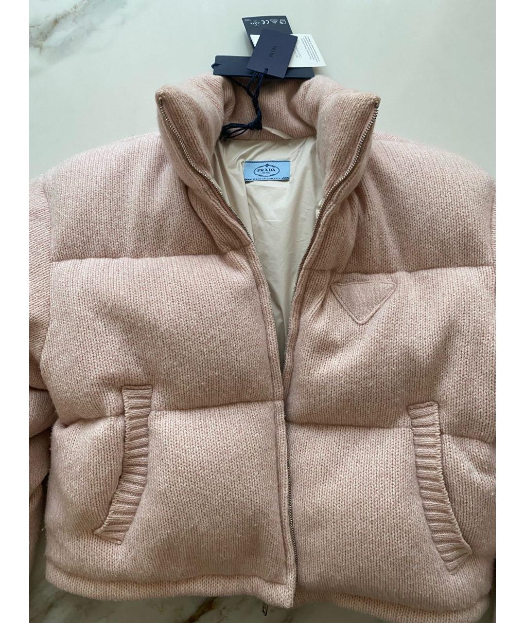 PRADA Розовый кашемировый пуховик, фото 4