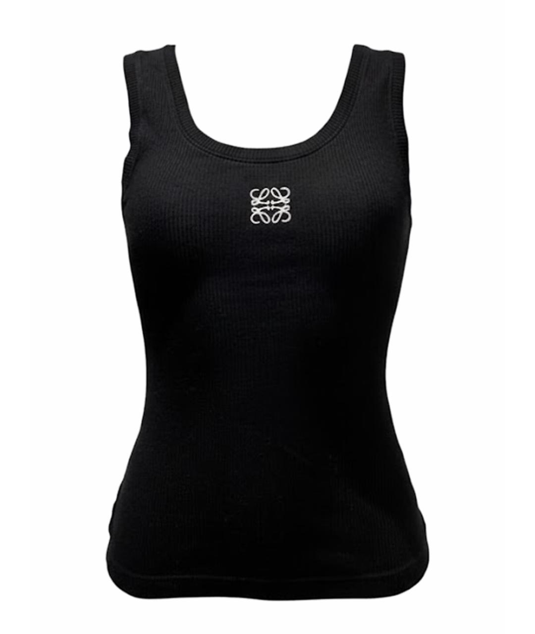 LOEWE Черная хлопковая майка, фото 1