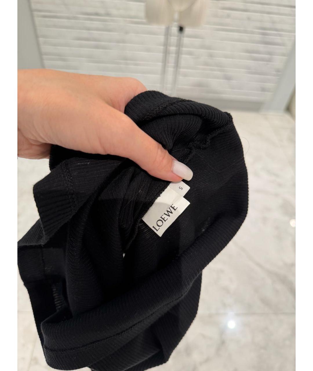 LOEWE Черная хлопковая майка, фото 4