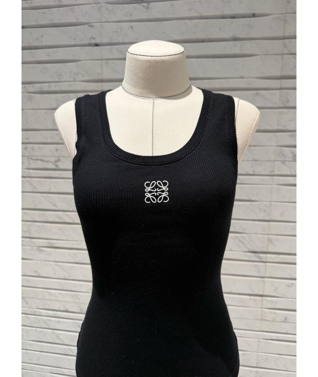 LOEWE Черная хлопковая майка, фото 3