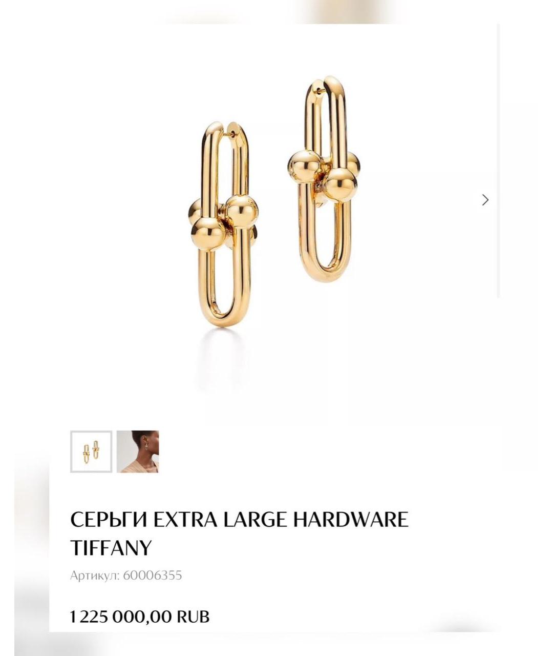 TIFFANY&CO Золотые серьги из желтого золота, фото 4
