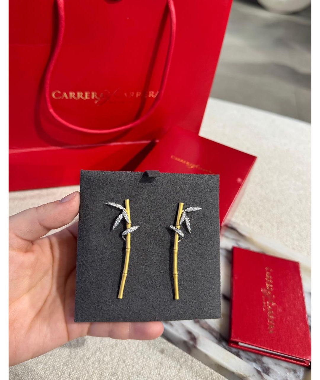 CARRERA Y CARRERA Золотые серьги из желтого золота, фото 4