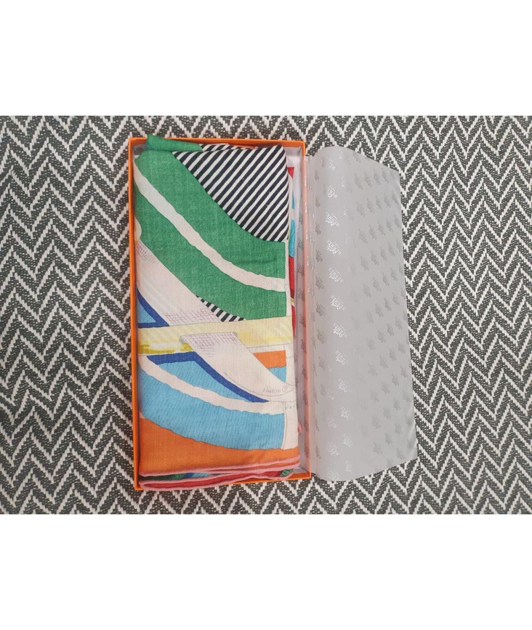 HERMES Мульти кашемировый платок, фото 6