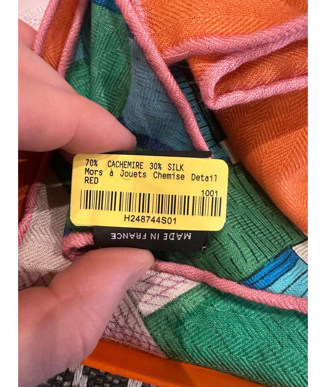 HERMES Мульти кашемировый платок, фото 4