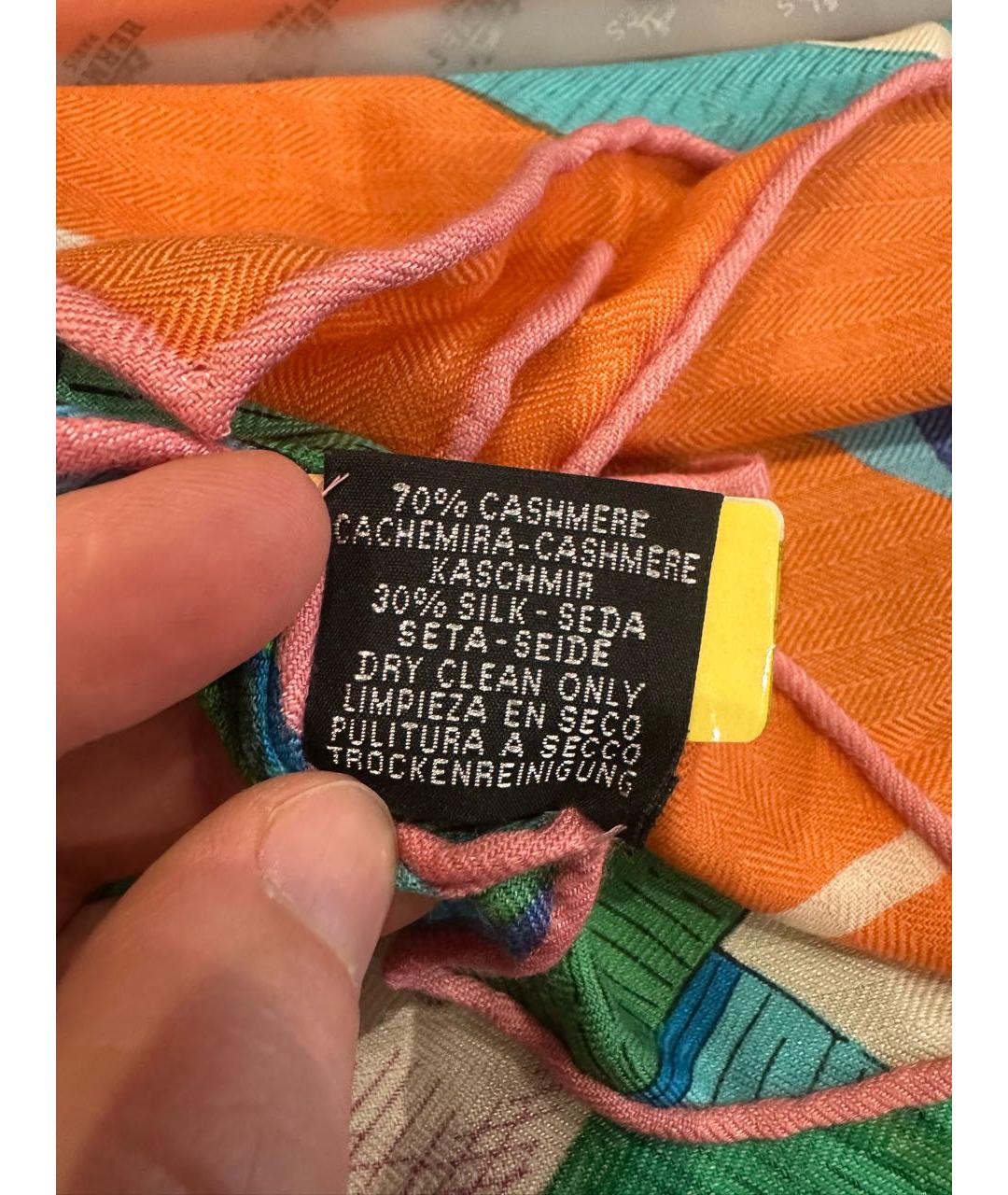 HERMES Мульти кашемировый платок, фото 5