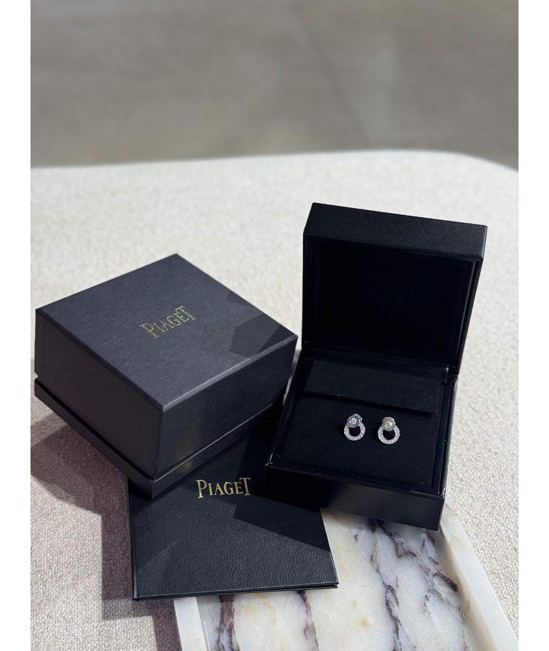 PIAGET Серебряные серьги из белого золота, фото 2