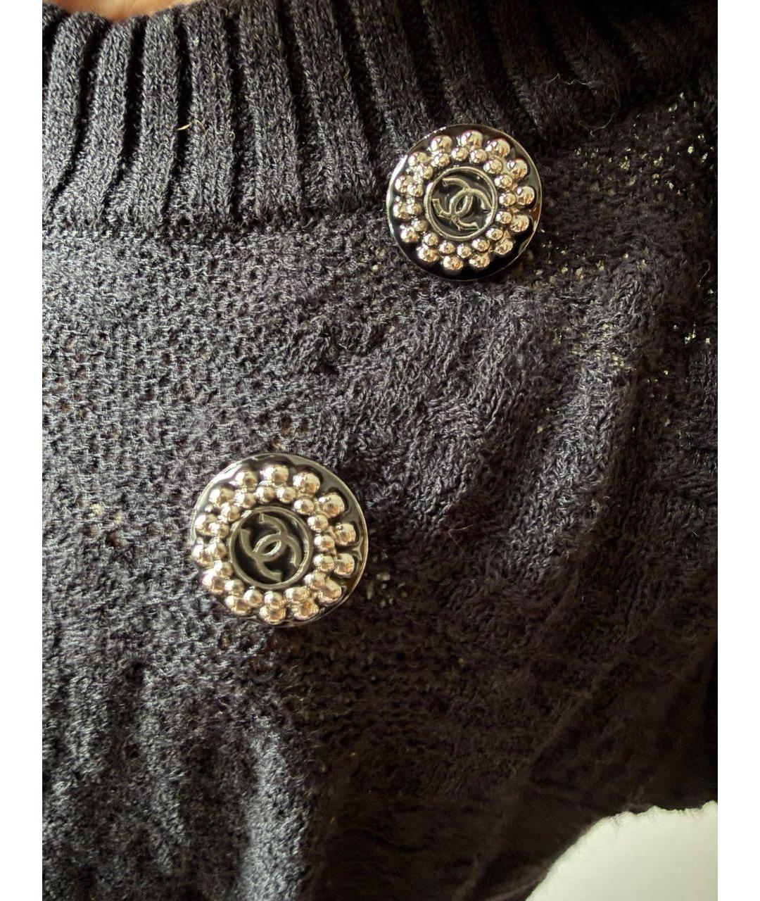 CHANEL Черное вискозное коктейльное платье, фото 2