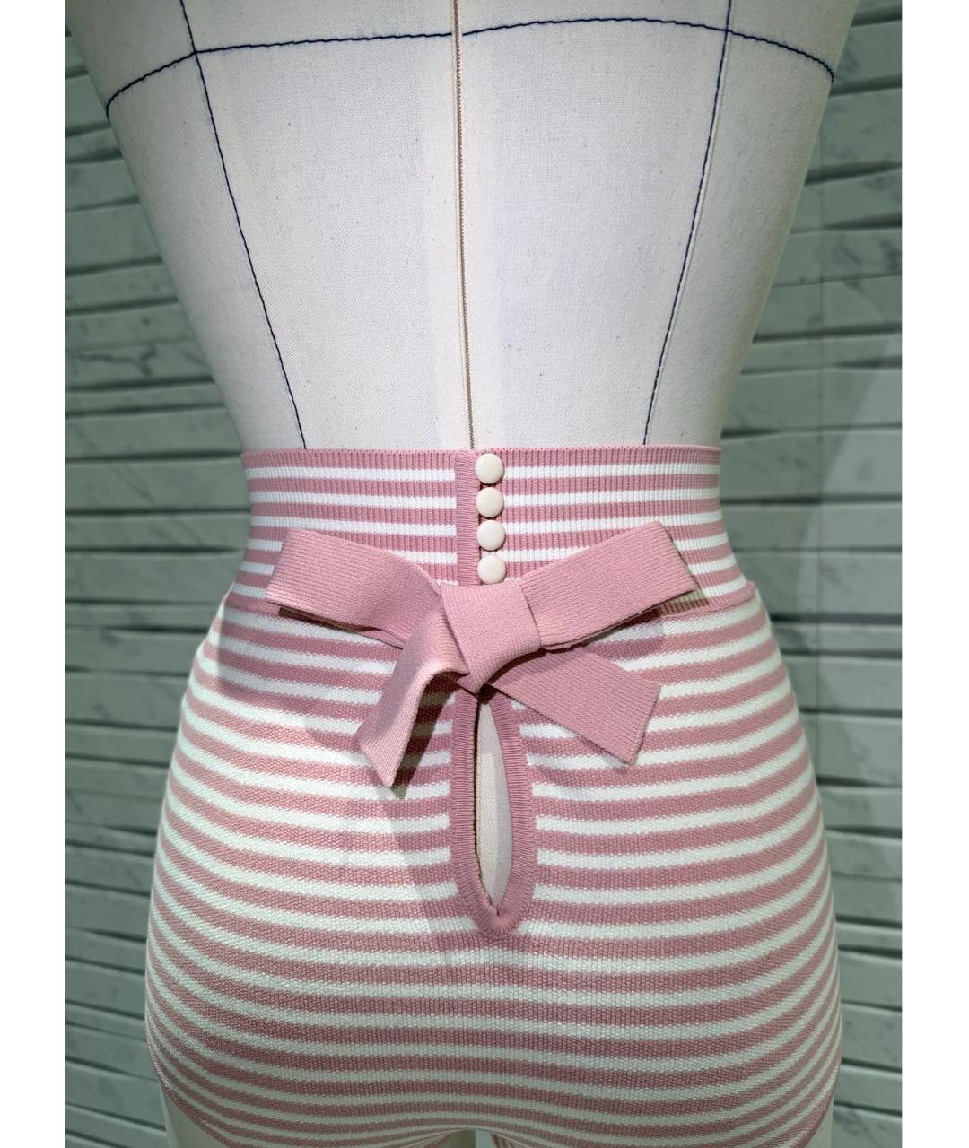 ULYANA SERGEENKO Розовые хлопко-эластановые шорты, фото 3