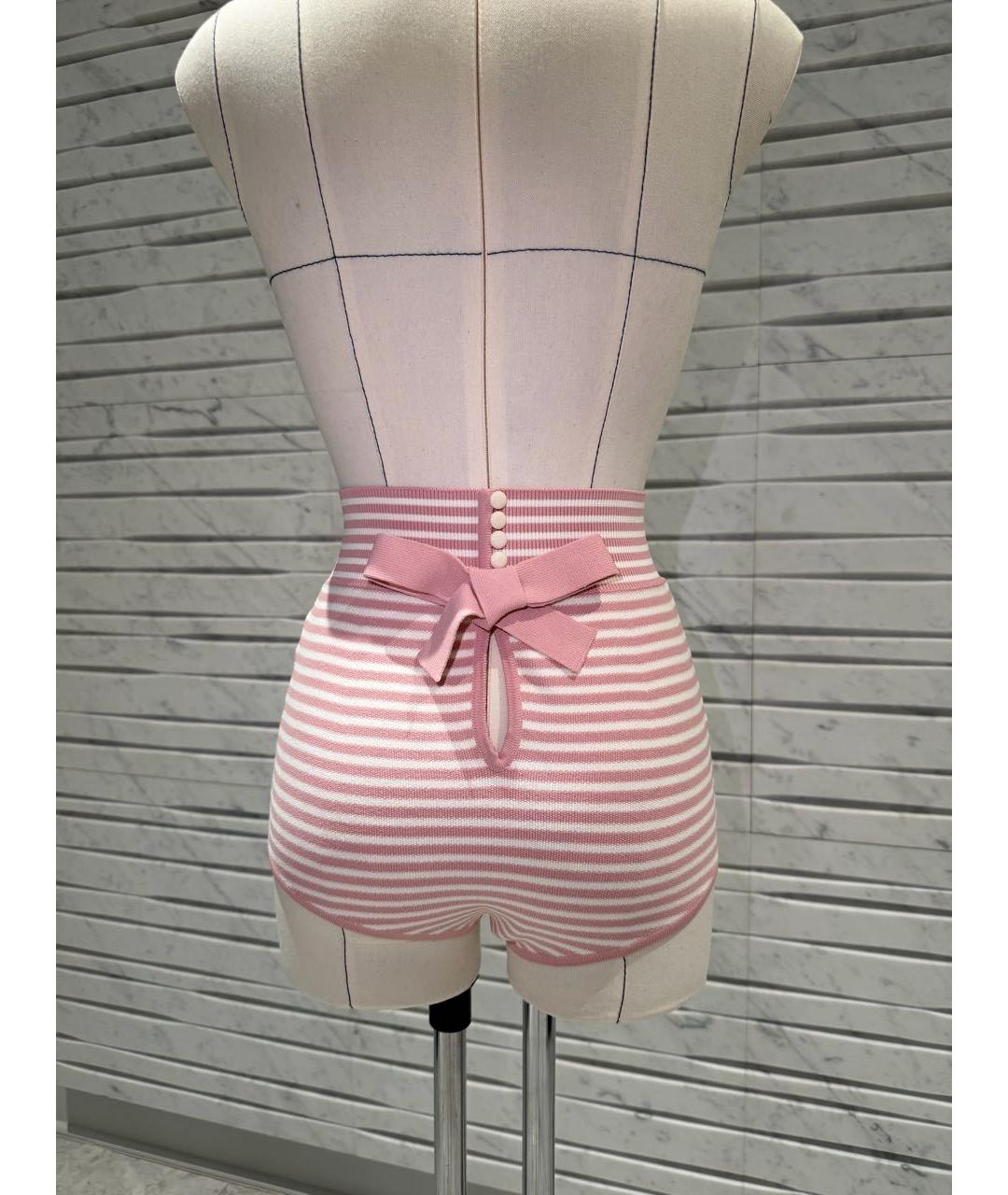 ULYANA SERGEENKO Розовые хлопко-эластановые шорты, фото 2