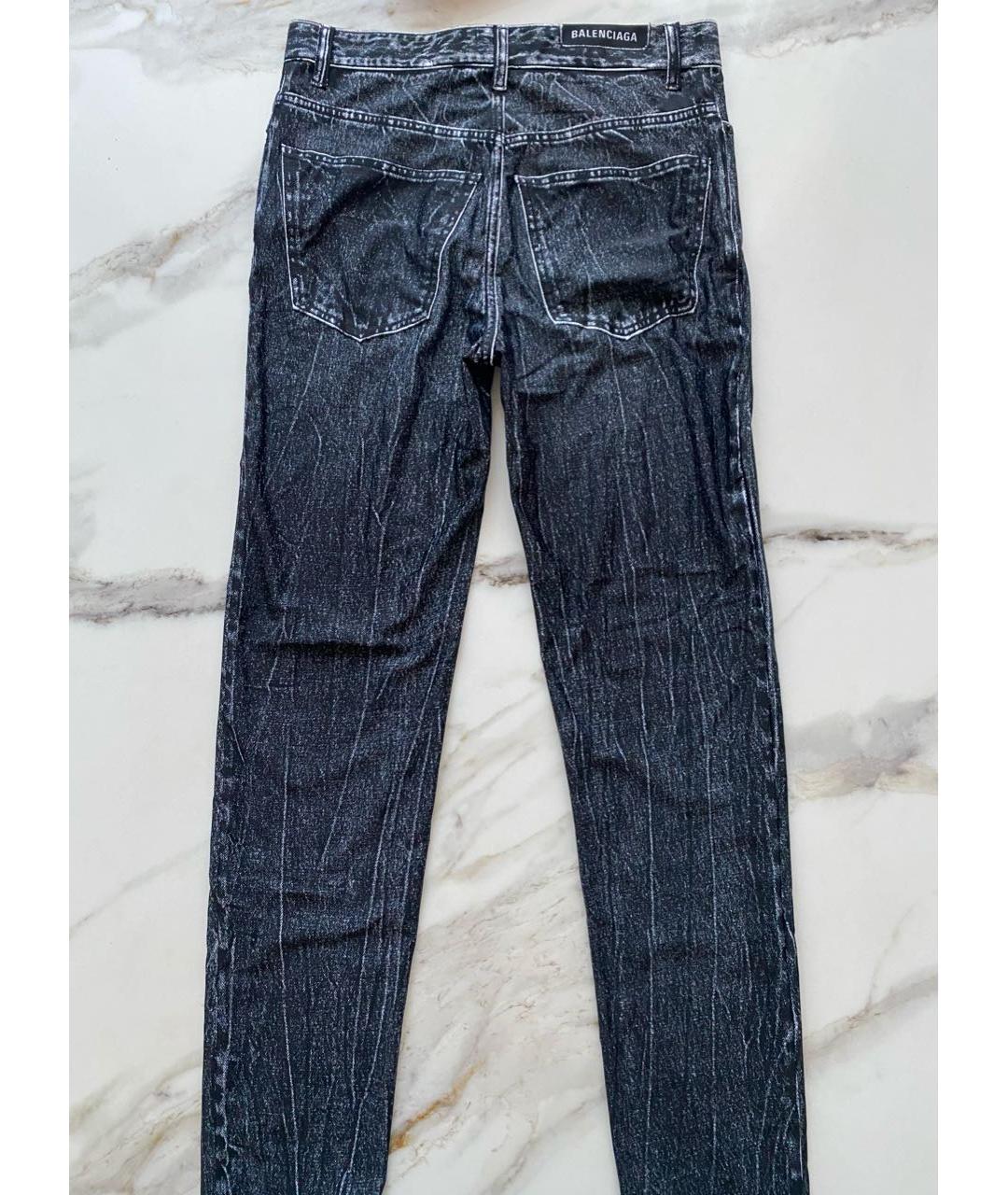 BALENCIAGA Темно-синие вискозные брюки узкие, фото 2