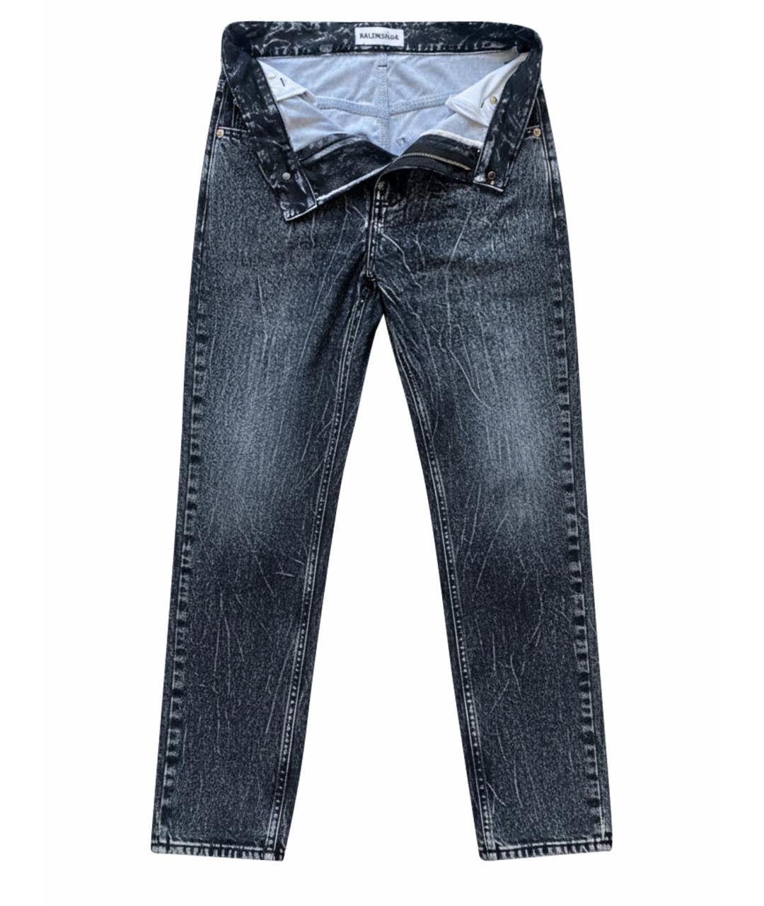 BALENCIAGA Темно-синие вискозные брюки узкие, фото 1