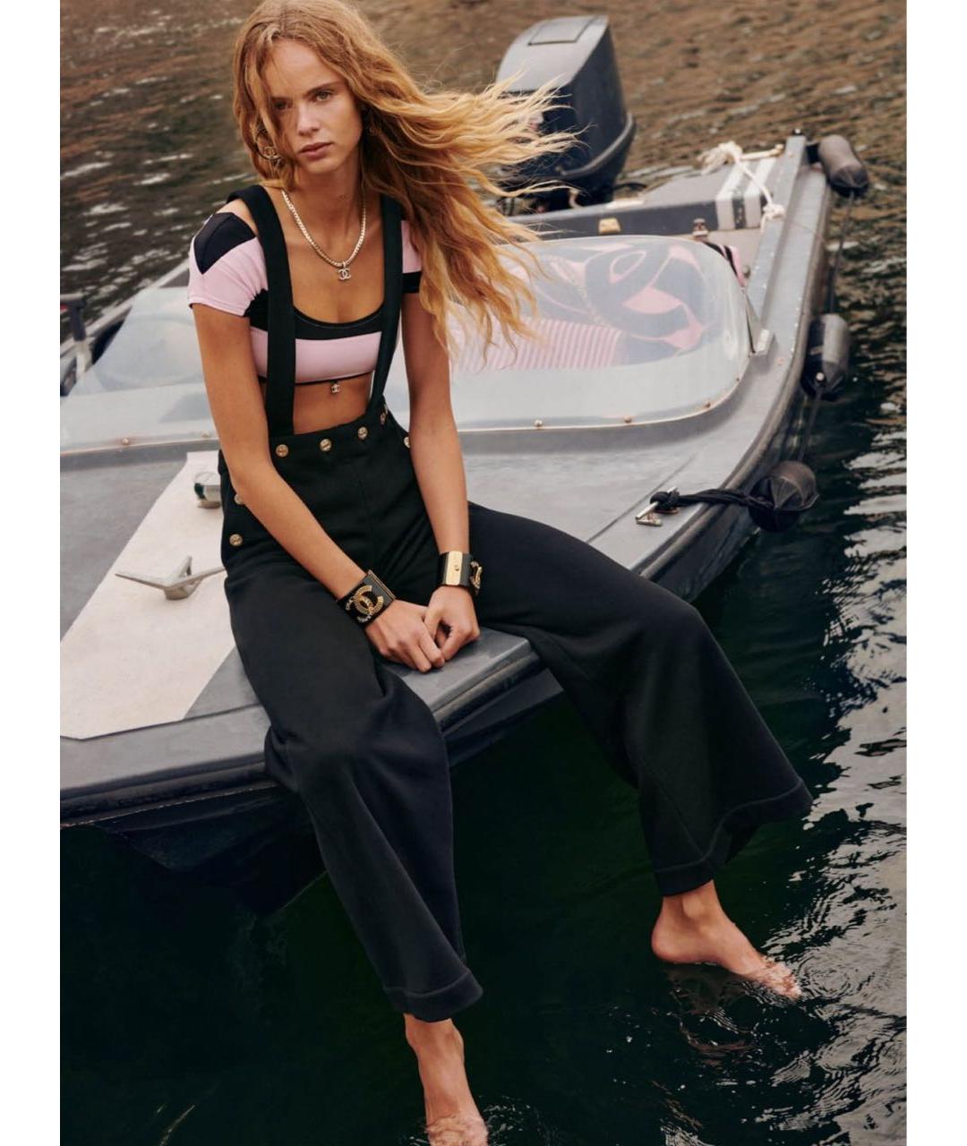 CHANEL Черные брюки широкие, фото 7