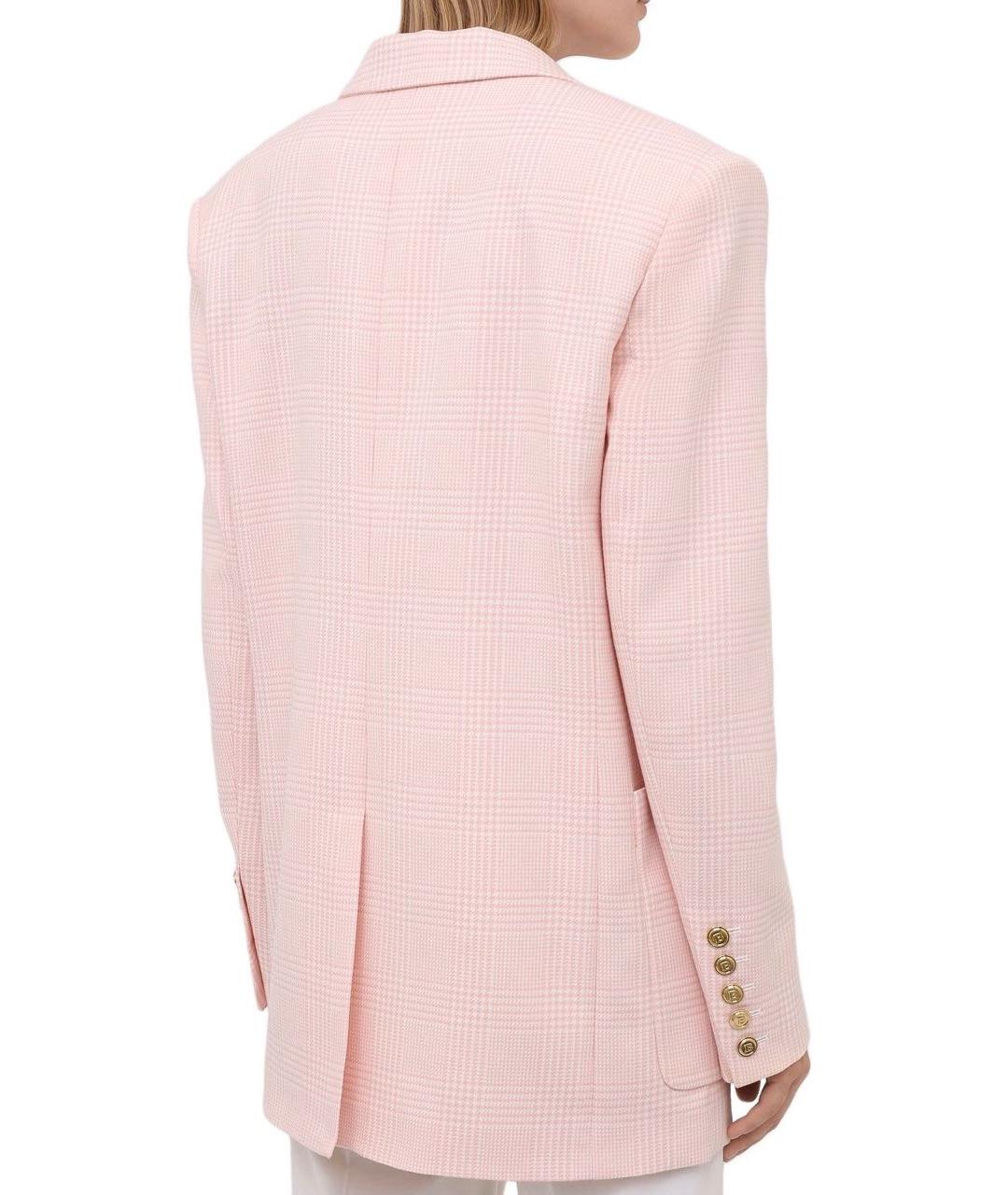 BALMAIN Розовый шерстяной жакет/пиджак, фото 2