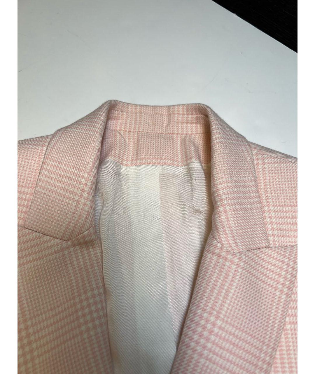 BALMAIN Розовый шерстяной жакет/пиджак, фото 3