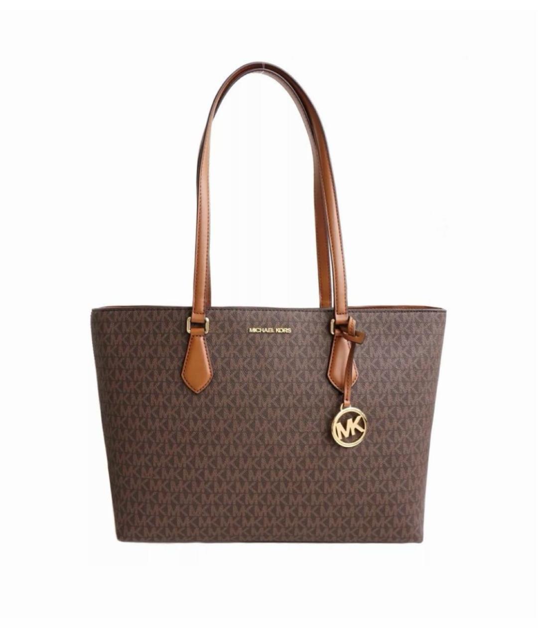 MICHAEL KORS Коричневая сумка тоут из искусственной кожи, фото 1