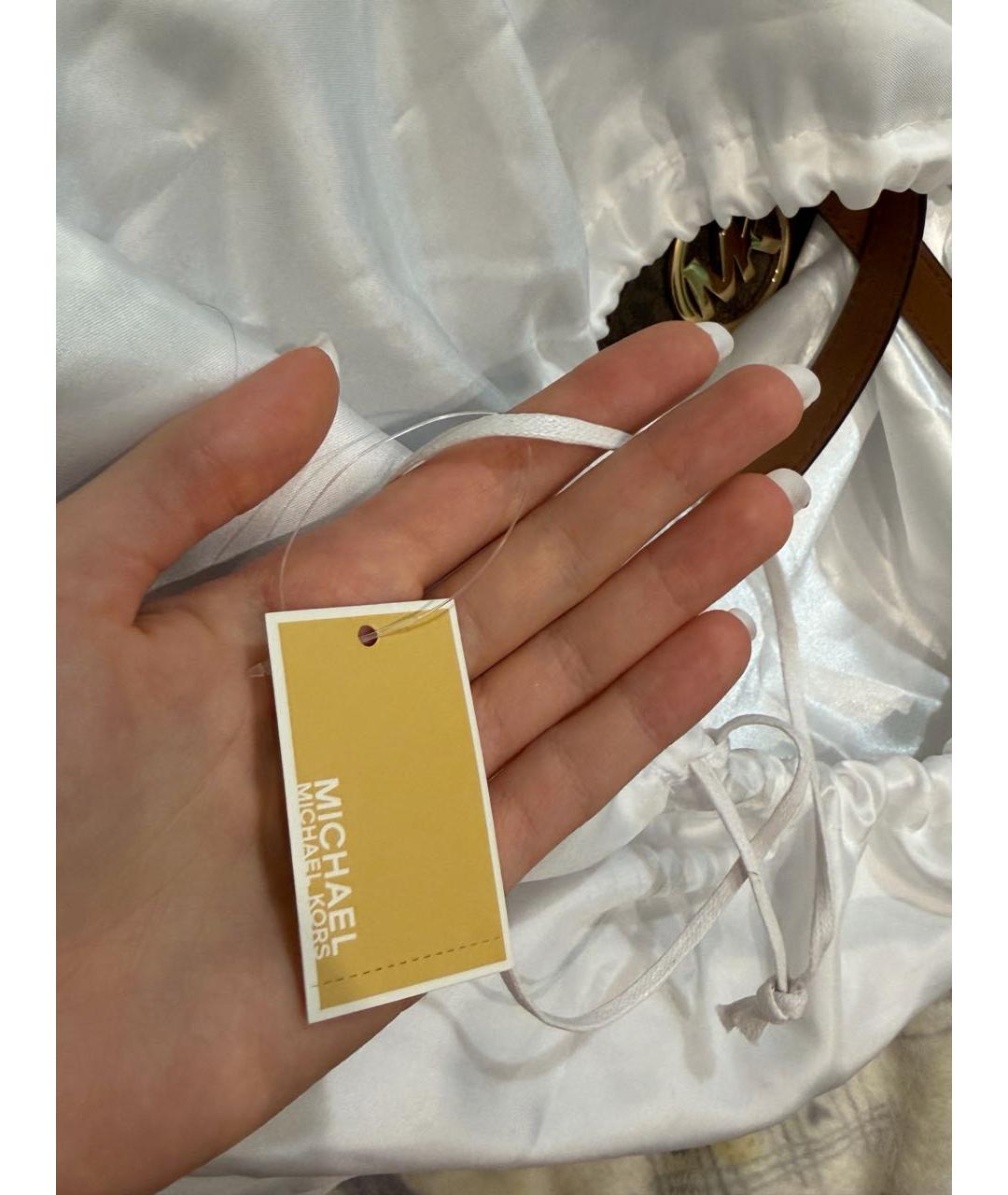 MICHAEL KORS Коричневая сумка тоут из искусственной кожи, фото 6