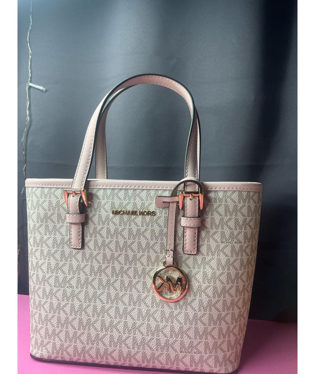 MICHAEL KORS Розовая сумка тоут, фото 6