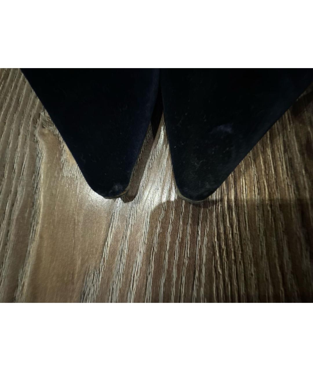 CHRISTIAN DIOR Черные бархатные балетки, фото 6