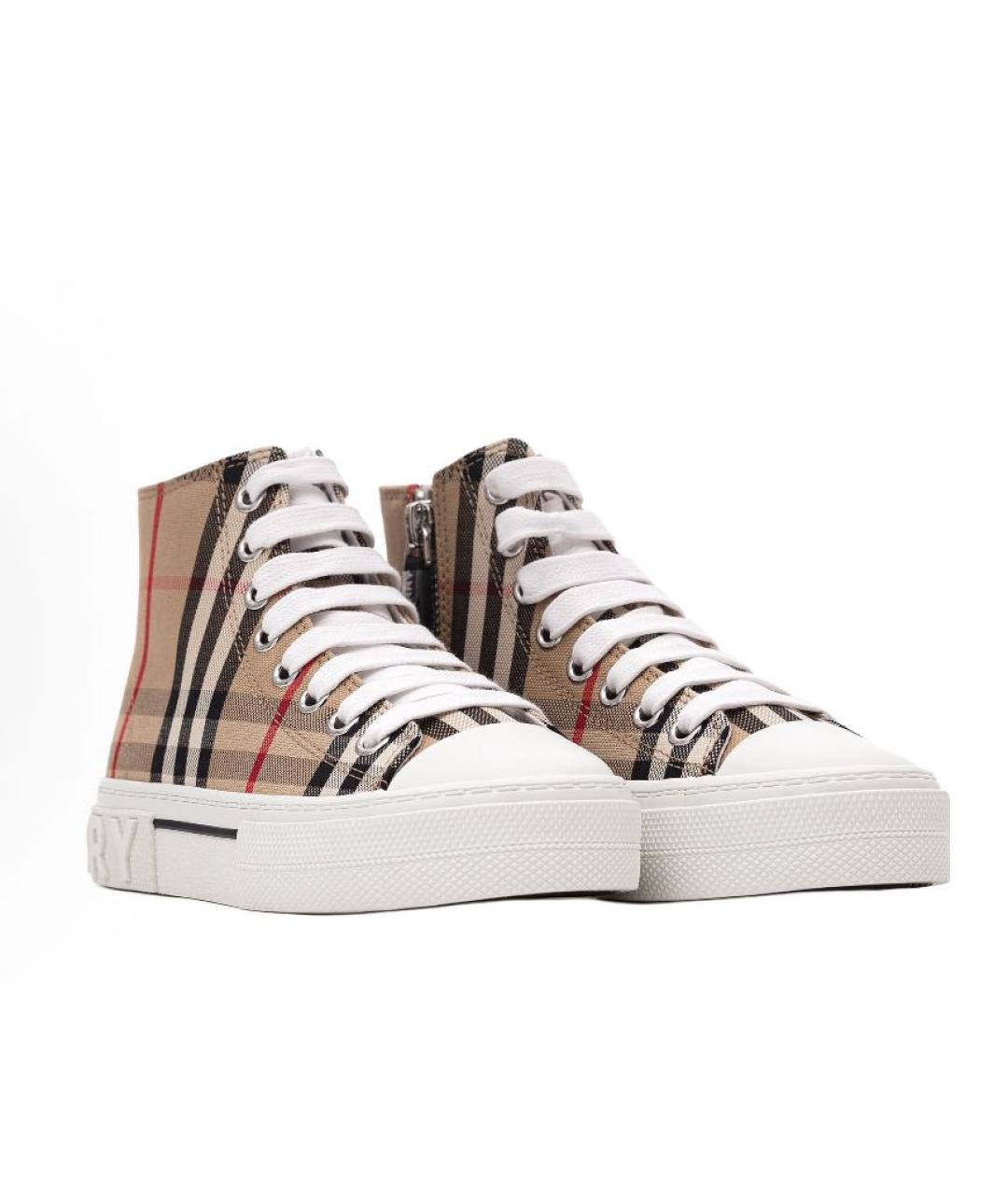 BURBERRY Бежевые кеды, фото 2