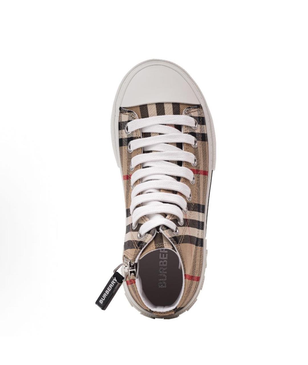 BURBERRY Бежевые кеды, фото 4