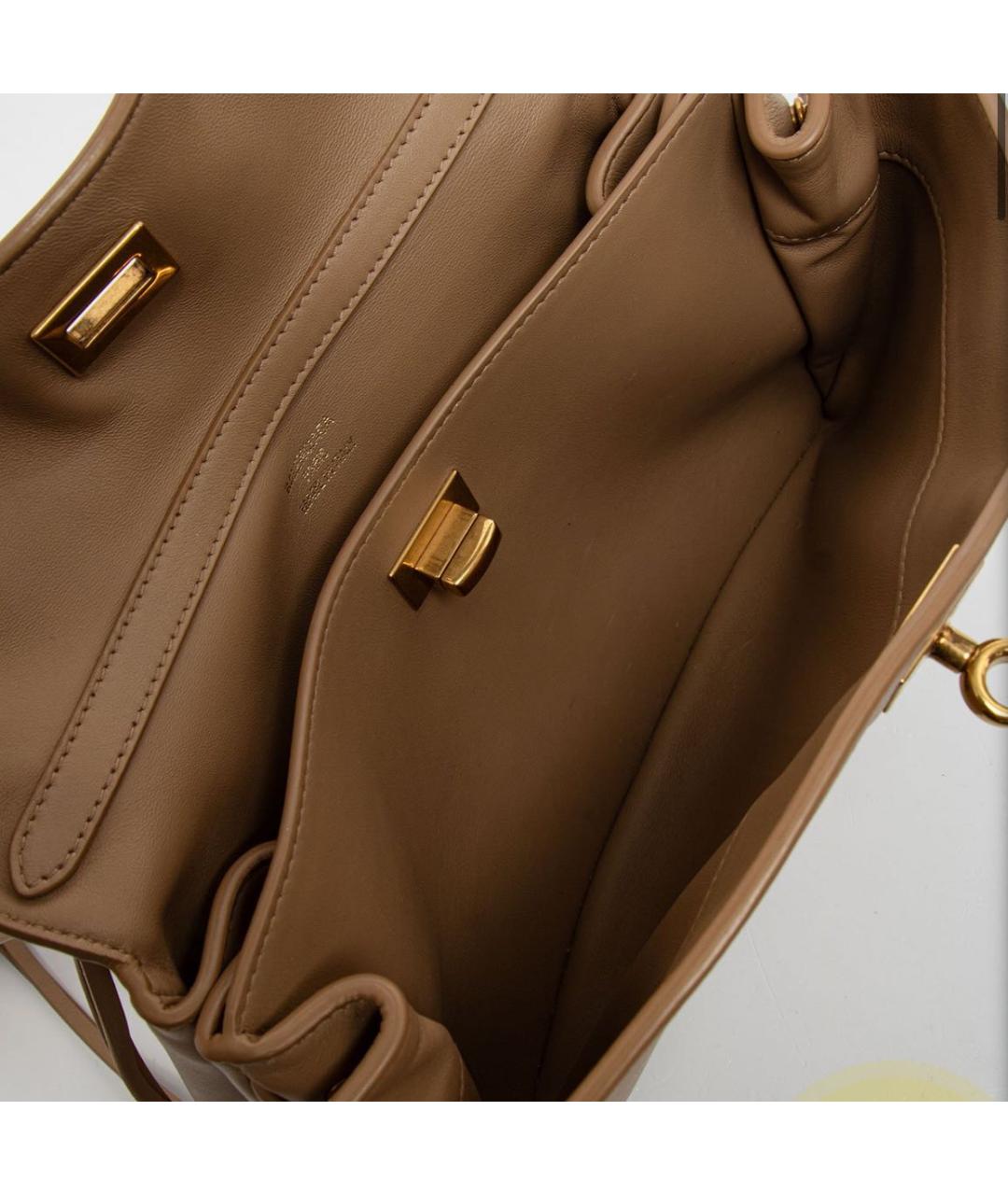 BALENCIAGA Бежевая кожаная сумка тоут, фото 2