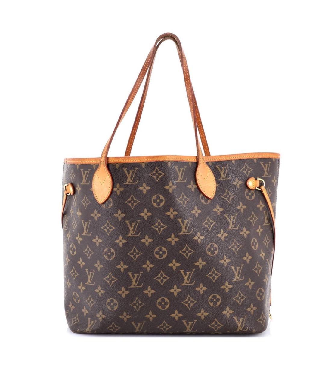 LOUIS VUITTON Коричневая кожаная сумка тоут, фото 2