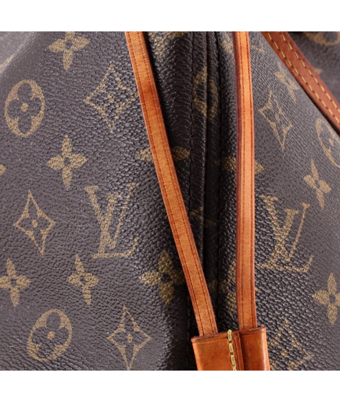 LOUIS VUITTON Коричневая кожаная сумка тоут, фото 7