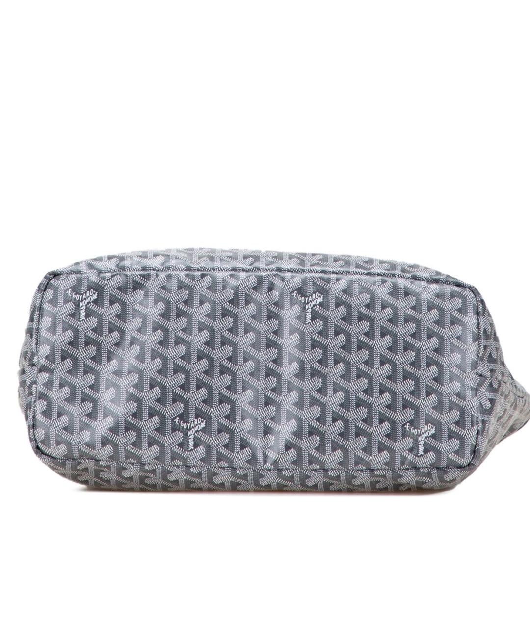 GOYARD Антрацитовая кожаная сумка тоут, фото 3