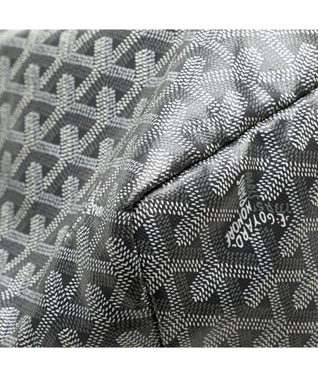 GOYARD Антрацитовая кожаная сумка тоут, фото 6