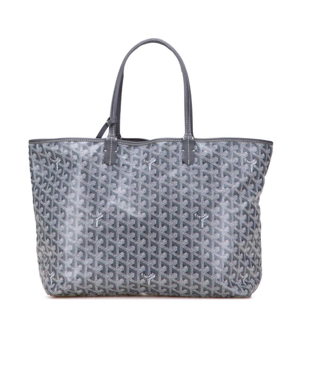 GOYARD Антрацитовая кожаная сумка тоут, фото 8