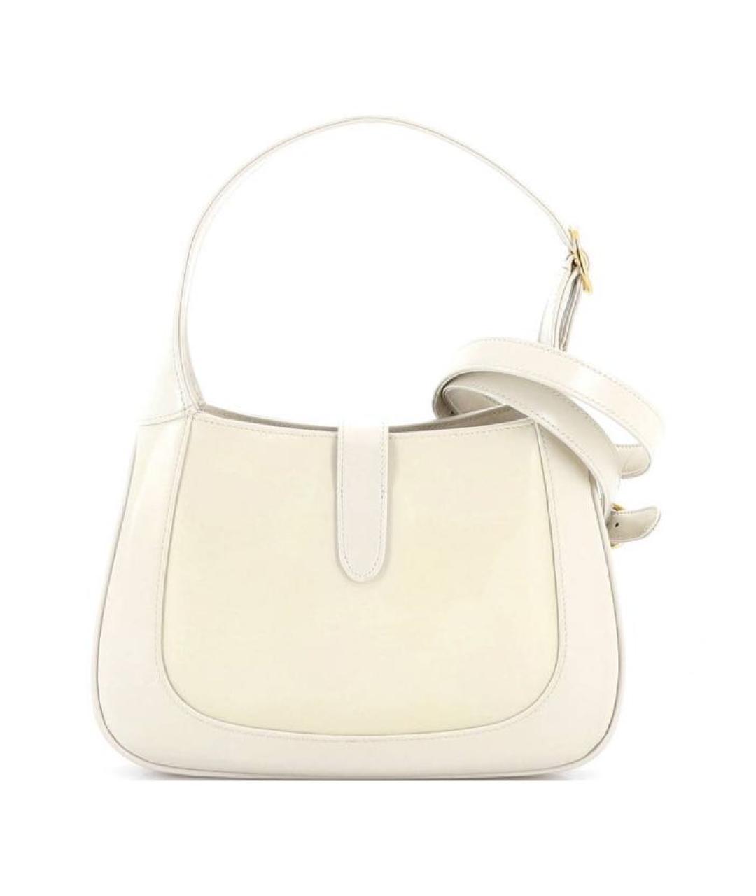 GUCCI Белая кожаная сумка с короткими ручками, фото 3