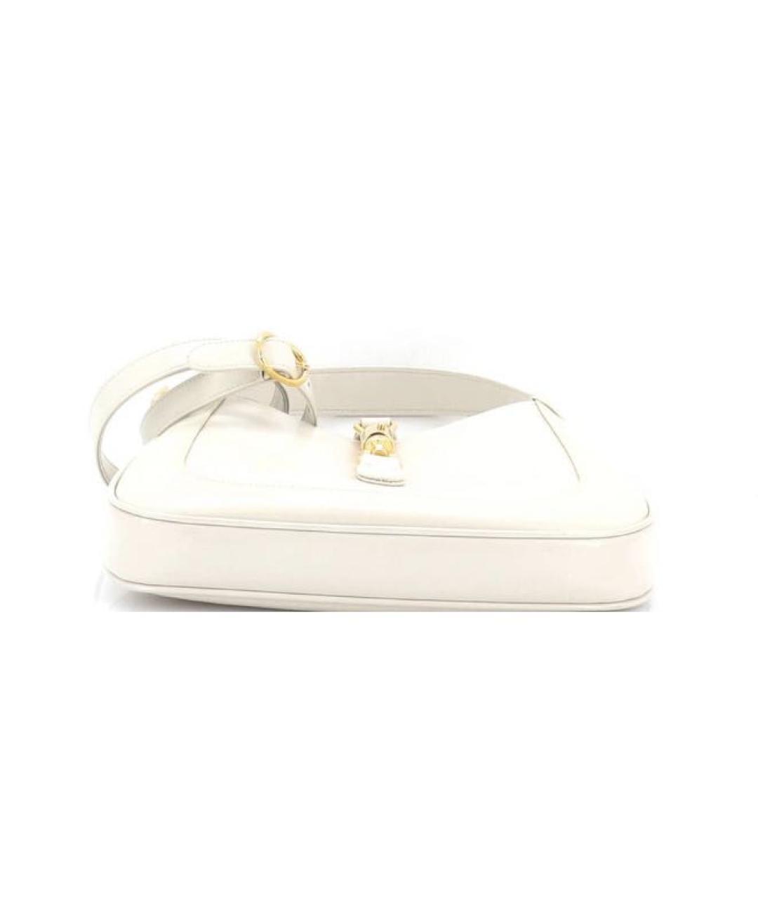 GUCCI Белая кожаная сумка с короткими ручками, фото 4