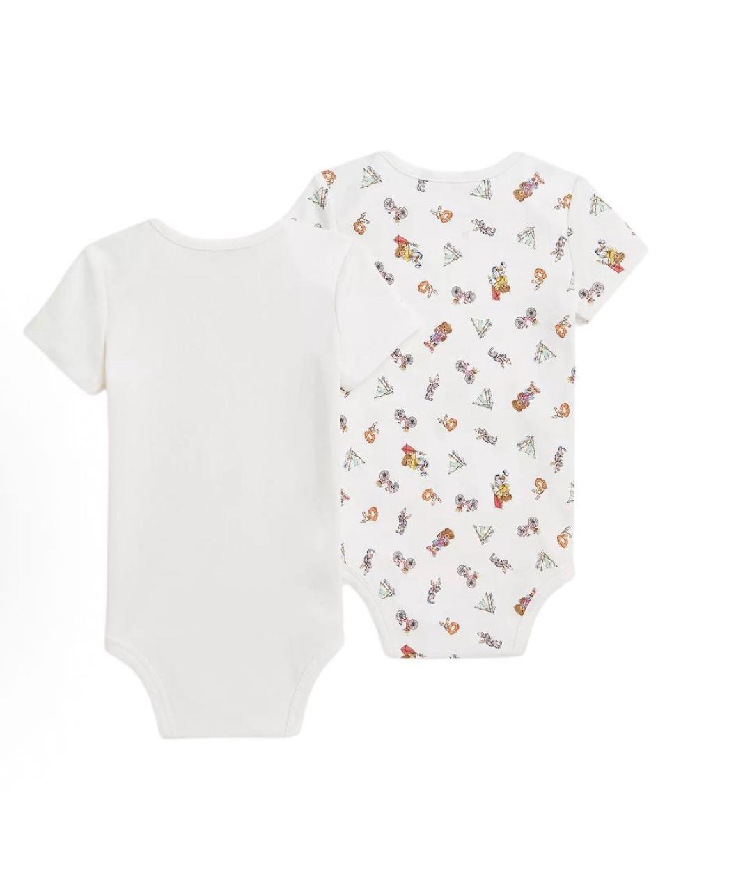 POLO RALPH LAUREN Белый хлопковый боди / песочник, фото 2