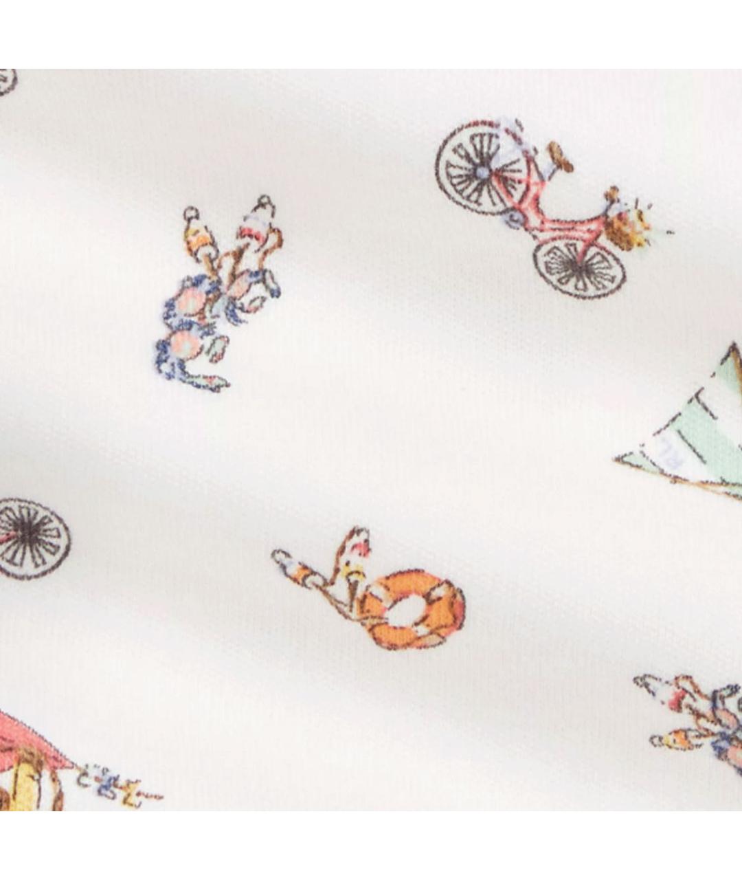 POLO RALPH LAUREN Белый хлопковый боди / песочник, фото 3