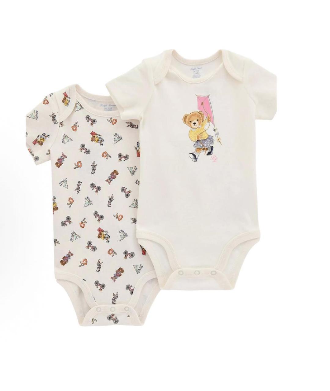 POLO RALPH LAUREN Белый хлопковый боди / песочник, фото 4