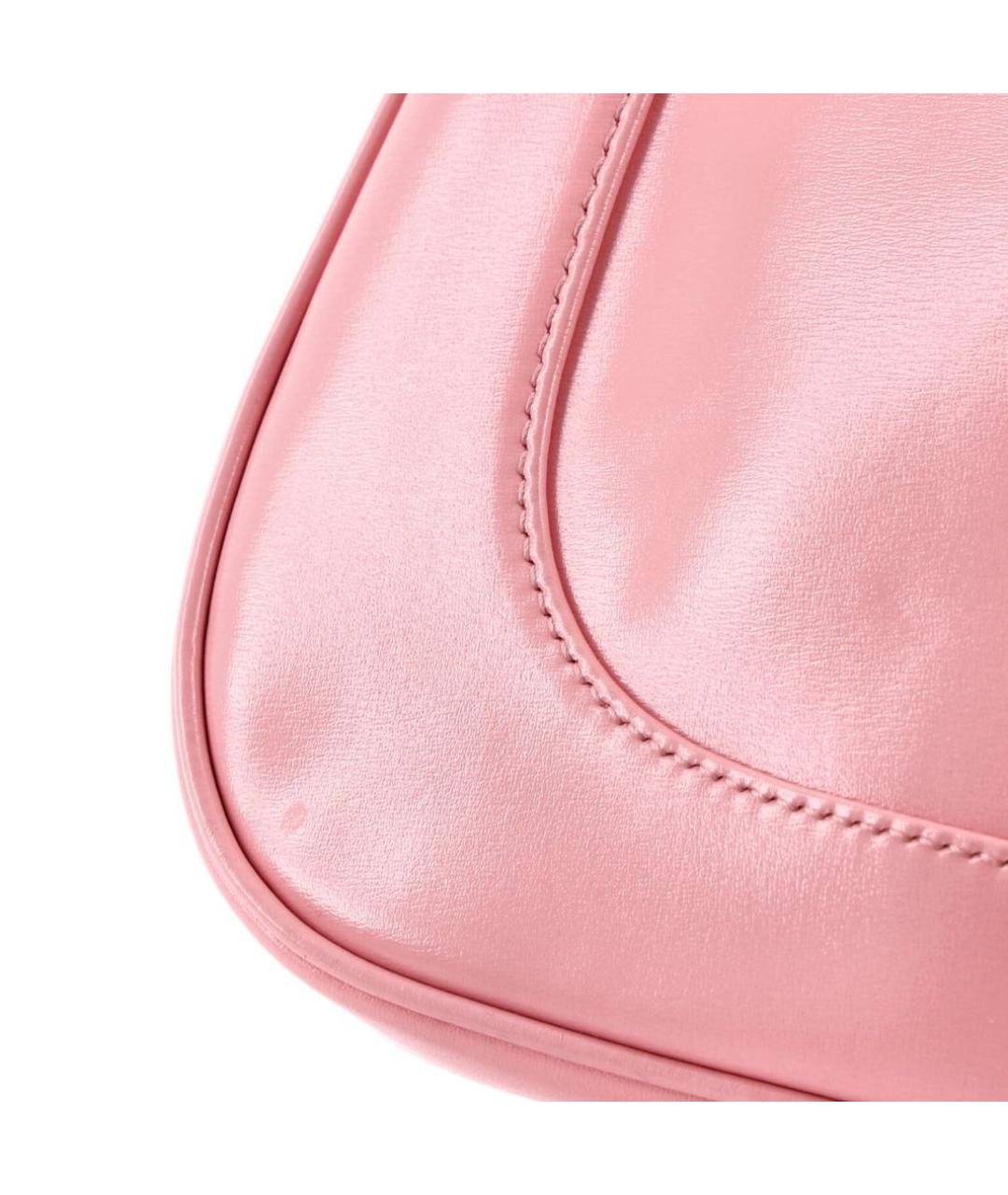 GUCCI Розовая кожаная сумка с короткими ручками, фото 7