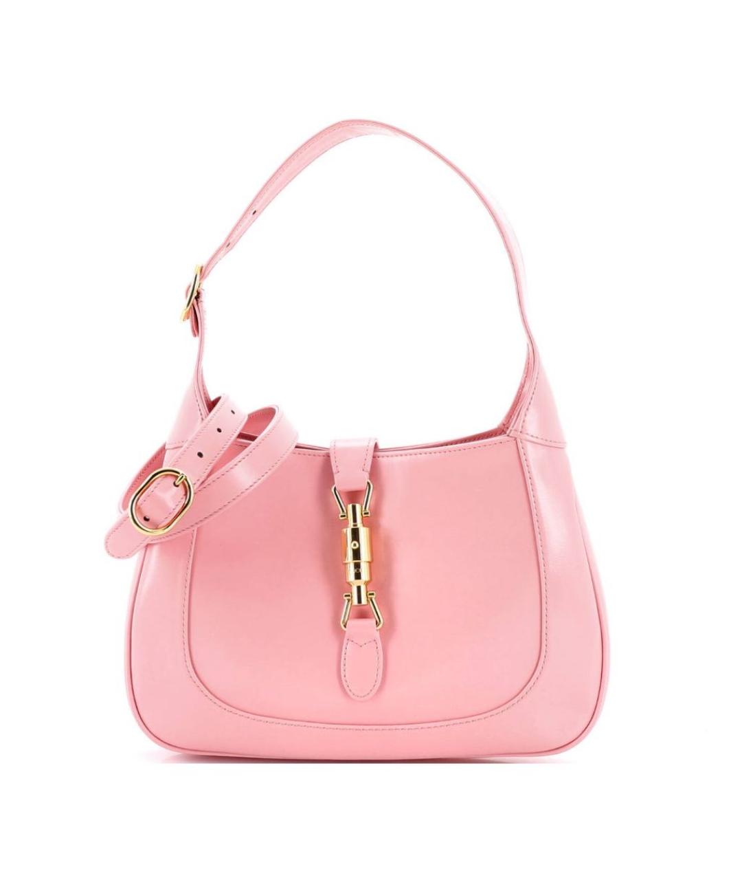 GUCCI Розовая кожаная сумка с короткими ручками, фото 9