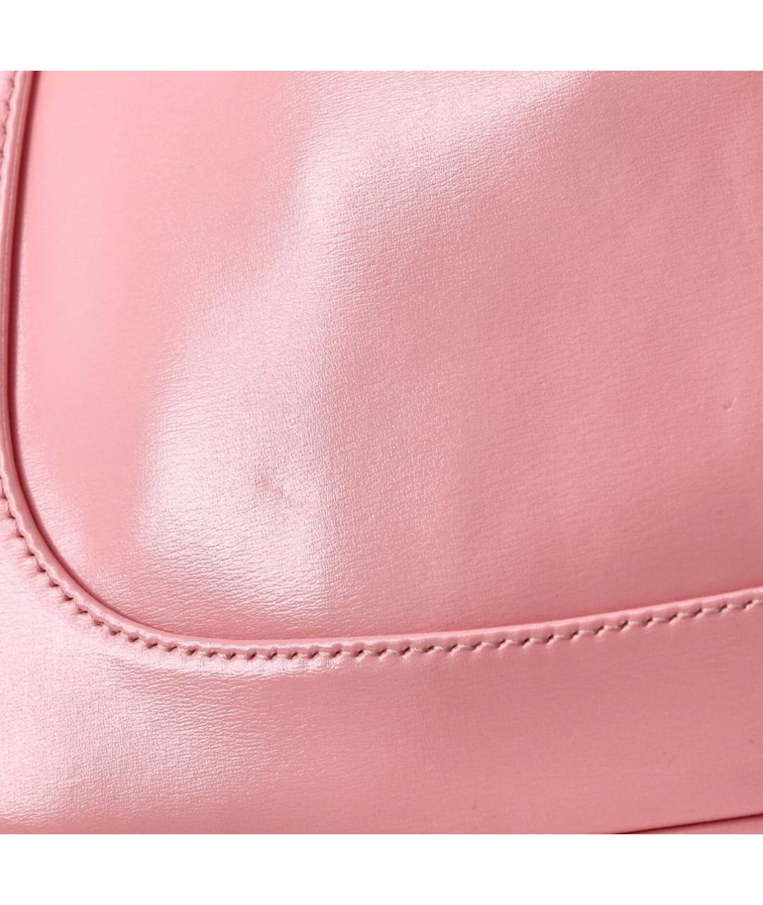 GUCCI Розовая кожаная сумка с короткими ручками, фото 6