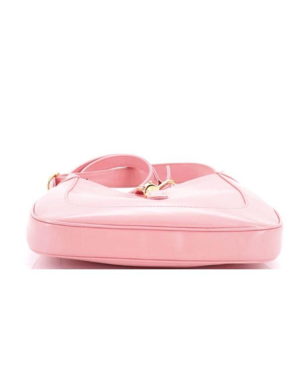 GUCCI Розовая кожаная сумка с короткими ручками, фото 4