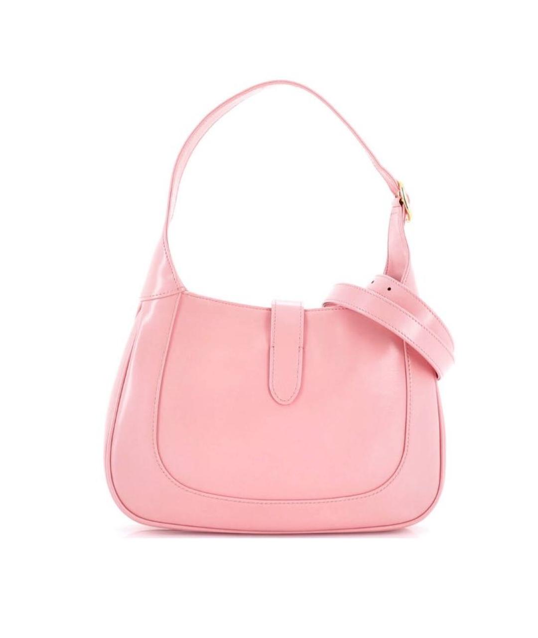 GUCCI Розовая кожаная сумка с короткими ручками, фото 3