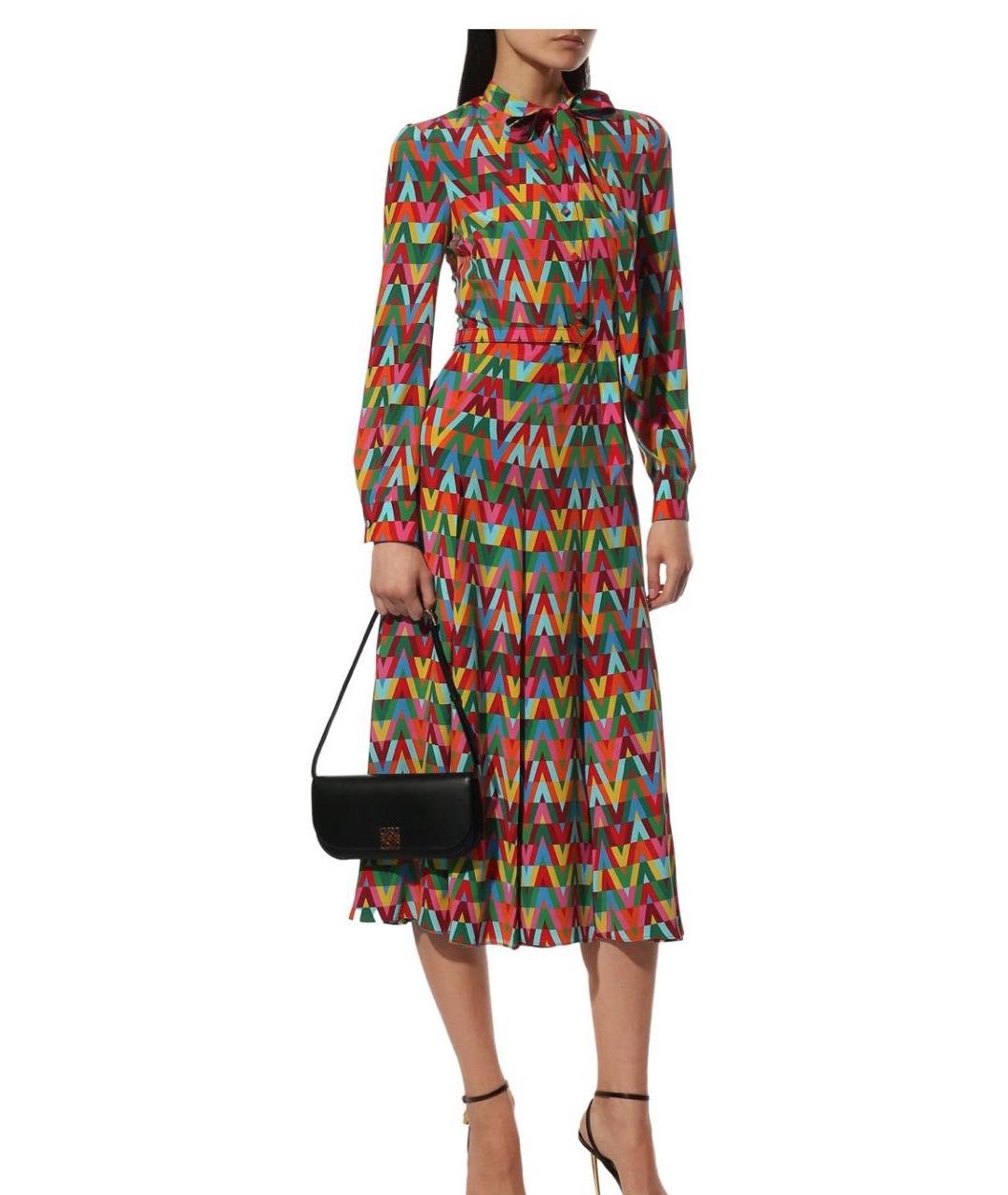 VALENTINO Мульти вискозное повседневное платье, фото 5