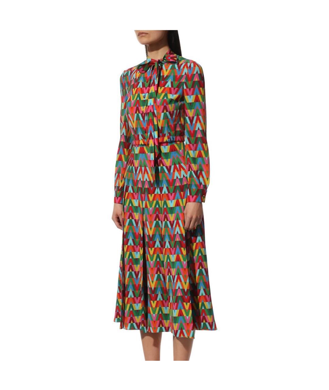 VALENTINO Мульти вискозное повседневное платье, фото 4