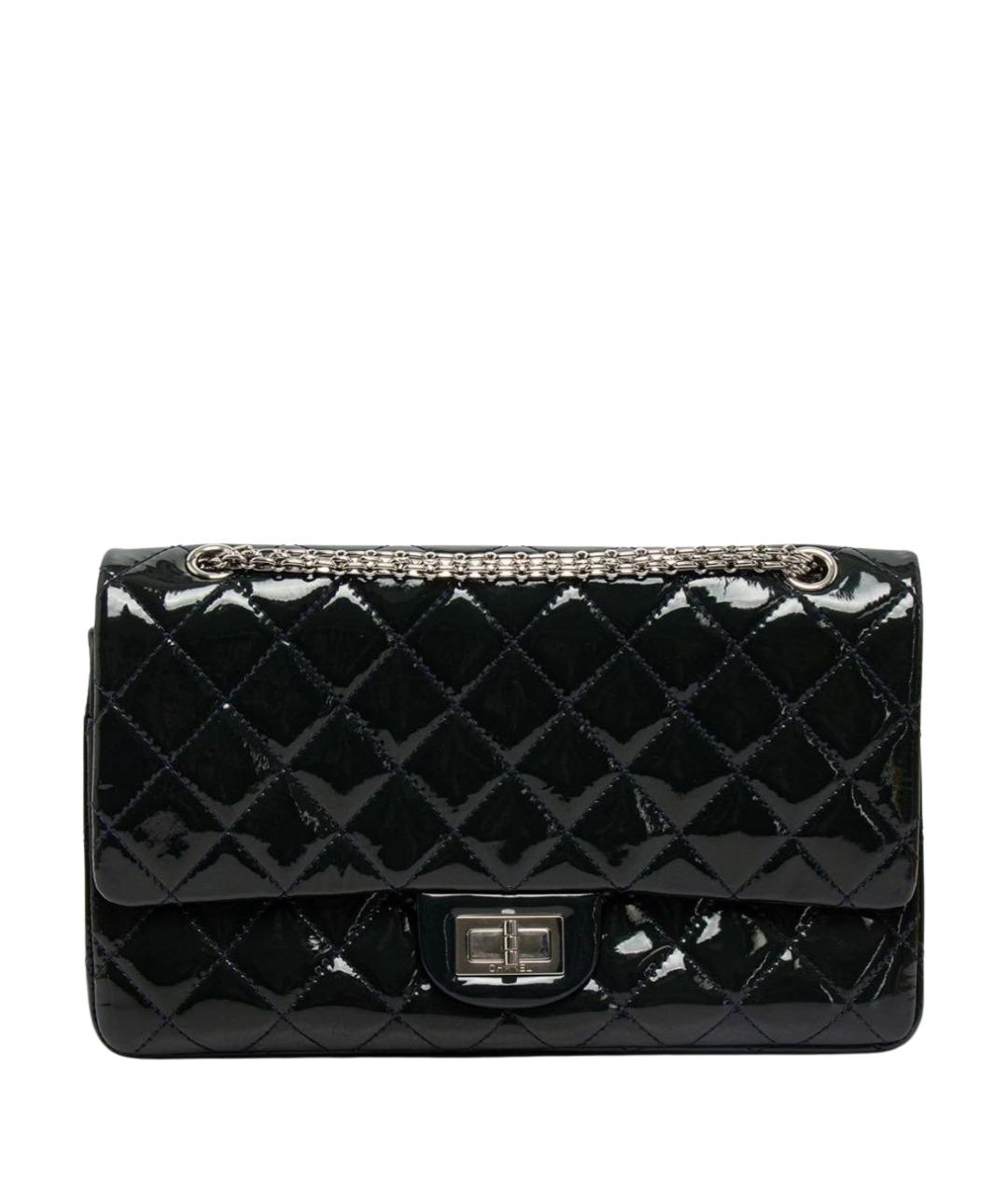 CHANEL Черная сумка через плечо из лакированной кожи, фото 1