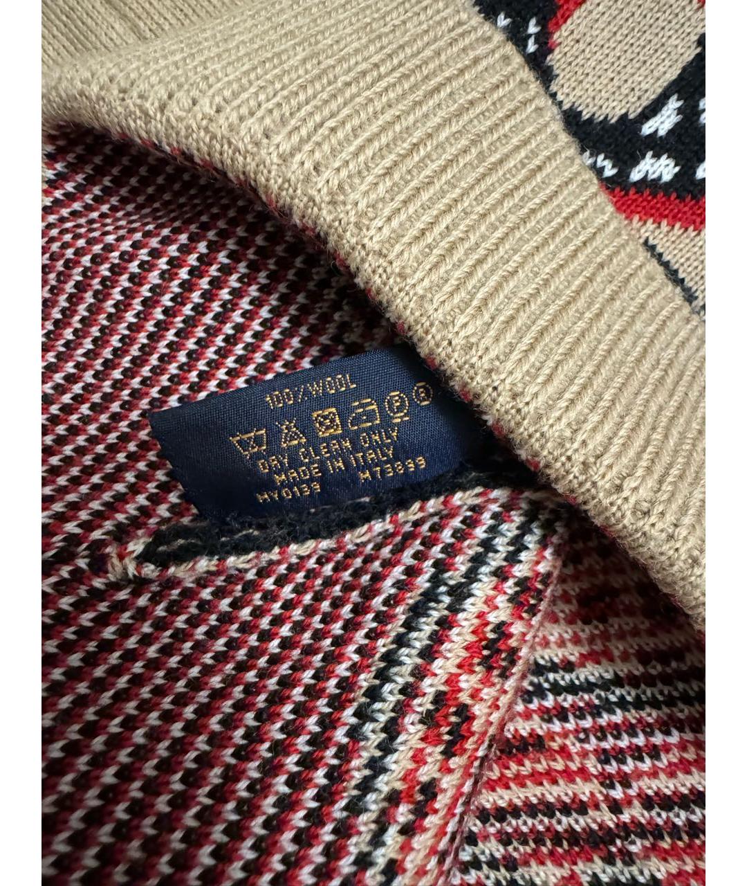 LOUIS VUITTON Бежевая шерстяная шапка, фото 4