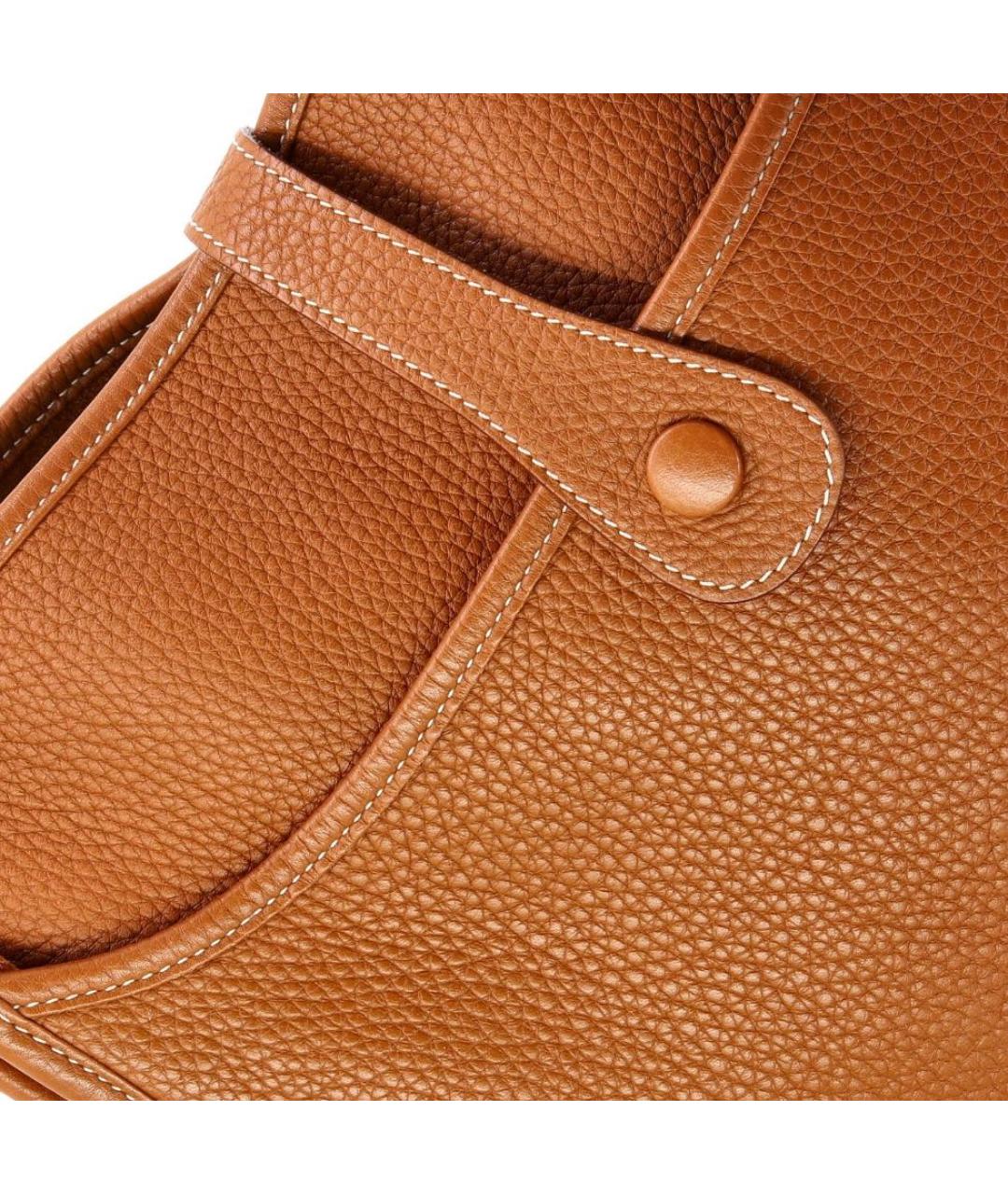 HERMES Коричневая кожаная сумка через плечо, фото 7