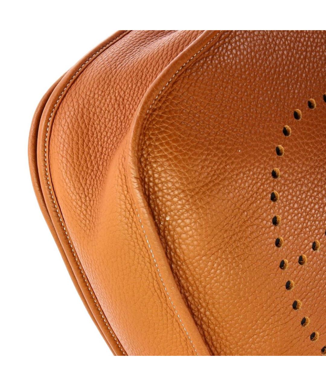 HERMES Коричневая кожаная сумка через плечо, фото 6