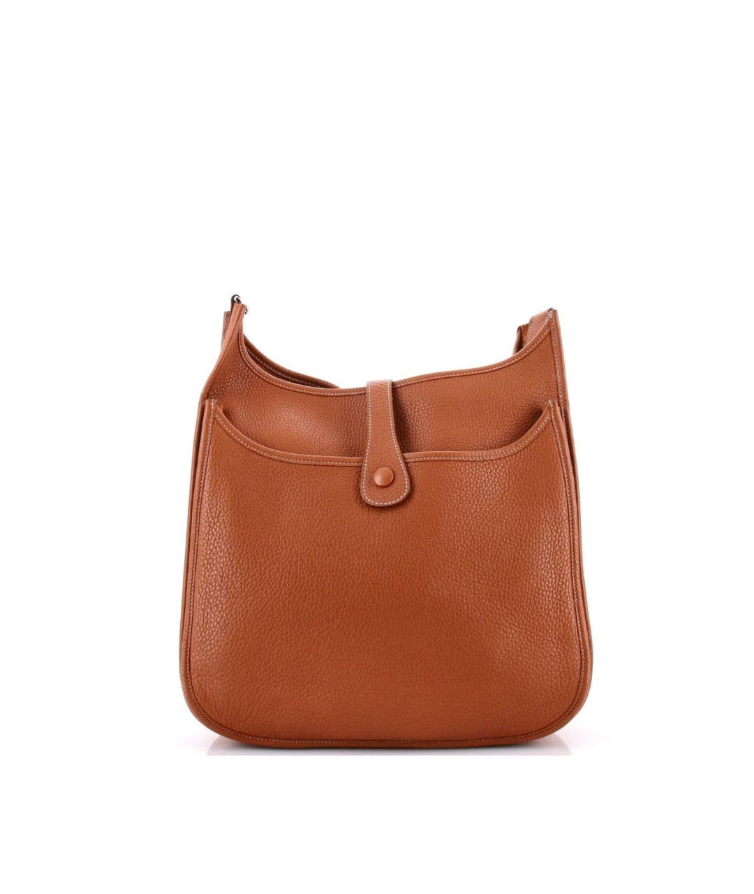 HERMES Коричневая кожаная сумка через плечо, фото 3