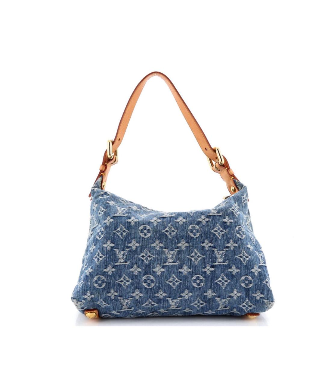 LOUIS VUITTON Голубая тканевая сумка с короткими ручками, фото 3